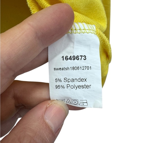 C’est la vie paris.  Yellow Cropped Hoodie - Picture 3 of 5